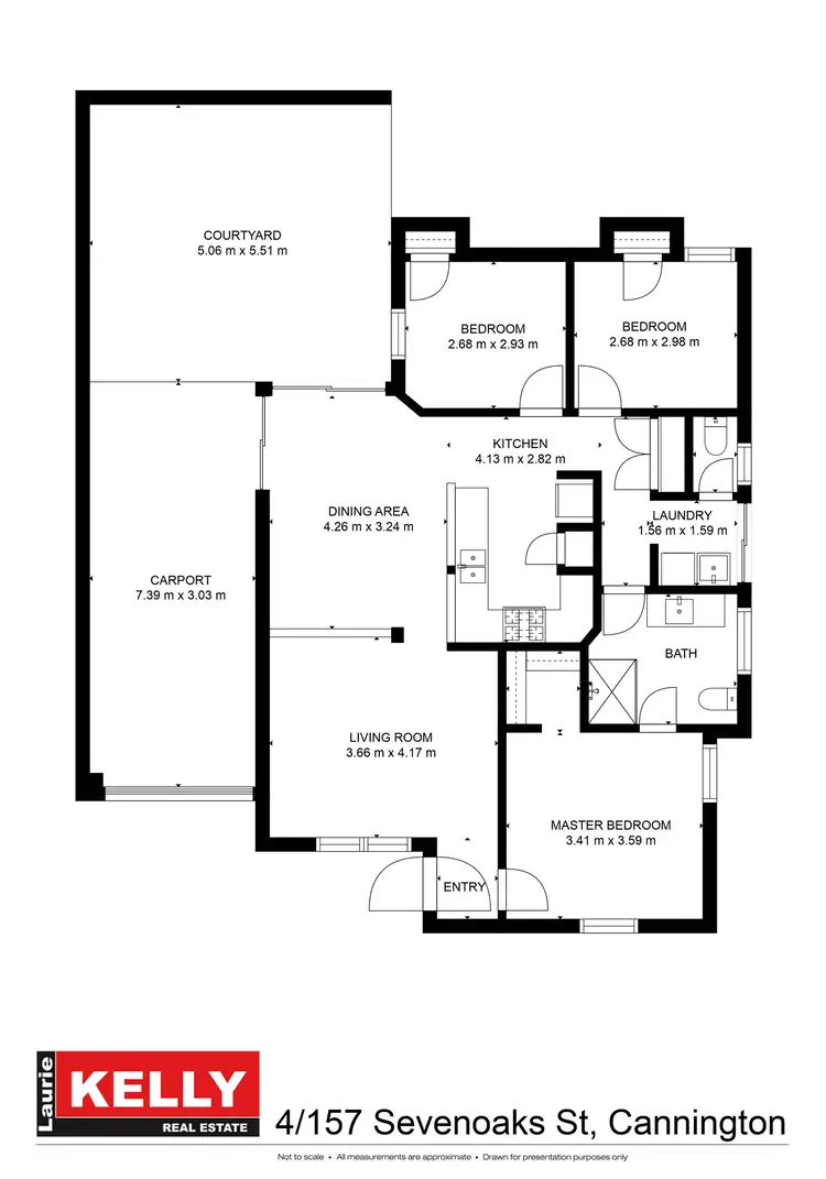Floorplan of Homely villa listing, 4/157 Sevenoaks Street, Cannington WA 6107