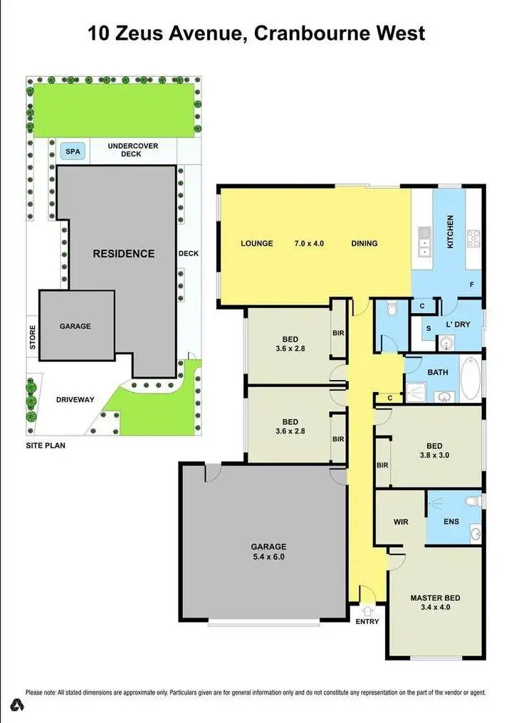 Floorplan of Homely house listing, 10 Zeus Avenue, Cranbourne West VIC 3977