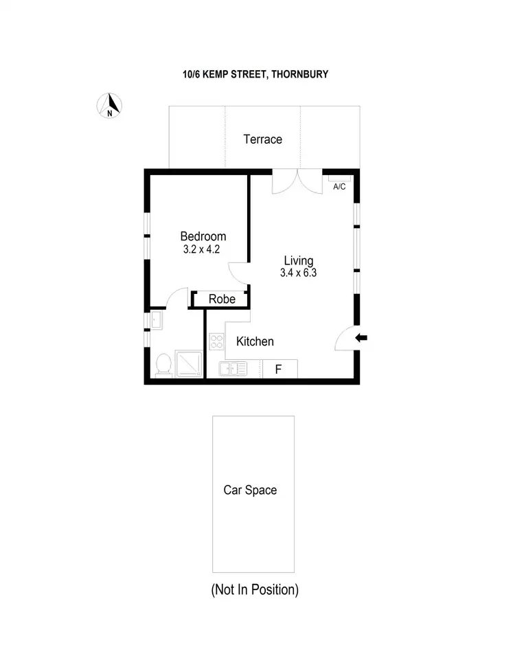Floorplan of Homely apartment listing, 10/6 Kemp Street, Thornbury VIC 3071