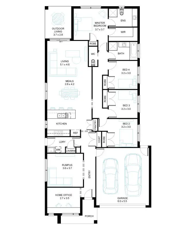 Floorplan of Homely house listing, 8 Hart Drive, Warragul VIC 3820