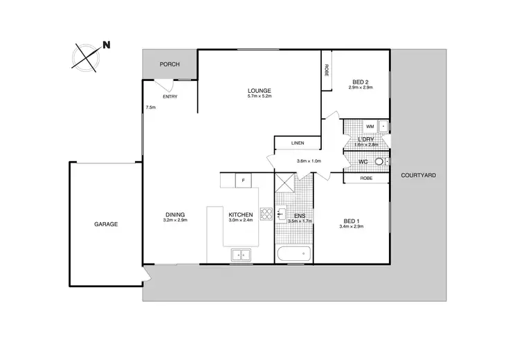 Floorplan of Homely townhouse listing, 10/40 Ross Road, Queanbeyan NSW 2620
