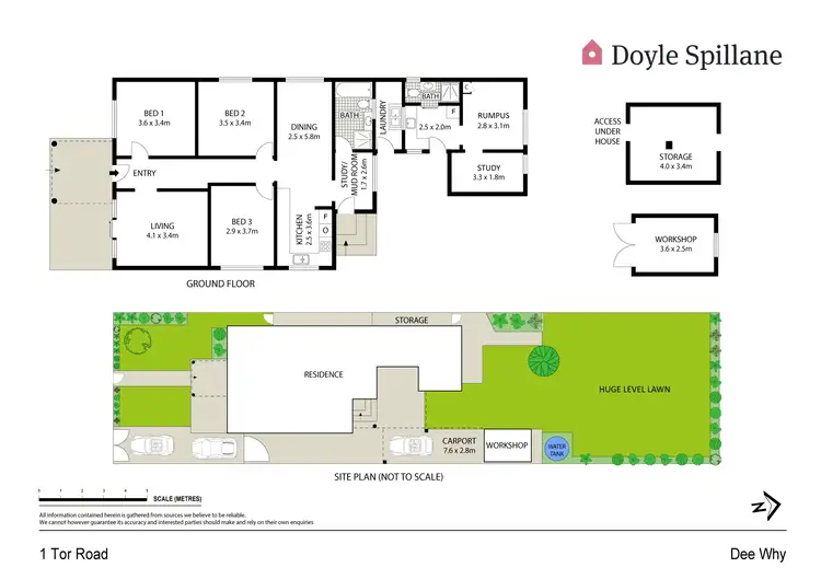 Floorplan of Homely house listing, 1 Tor Road, Dee Why NSW 2099