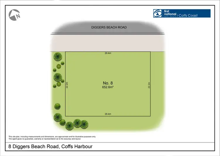 Floorplan of Homely land listing, 8 Diggers Beach Road, Coffs Harbour NSW 2450