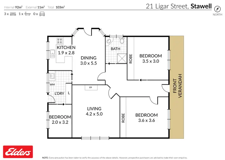 Floorplan of Homely house listing, 21 Ligar Street, Stawell VIC 3380