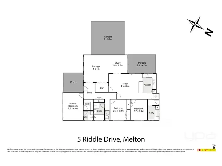 Floorplan of Homely house listing, 5 Riddle Drive, Melton VIC 3337