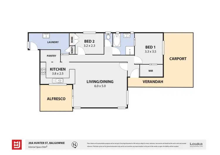 Floorplan of Homely house listing, 20A Hunter Street, Balgownie NSW 2519