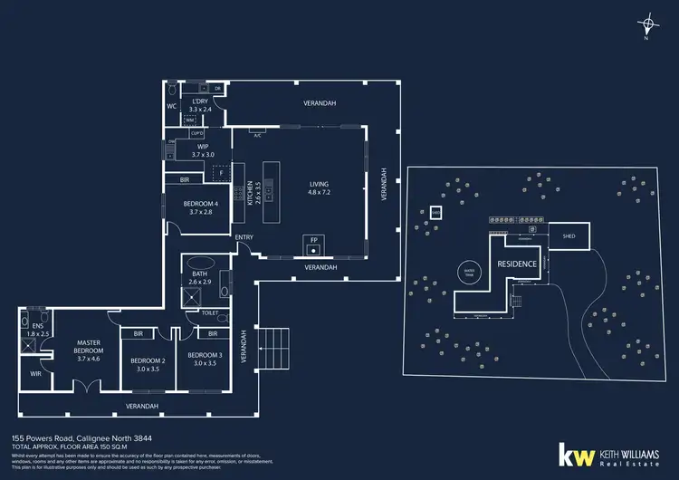 Floorplan of Homely rural property listing, 155 Powers Road, Callignee North VIC 3844