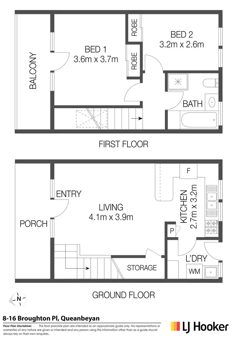 Floorplan of Homely townhouse listing, 8/16 Broughton Place, Queanbeyan NSW 2620