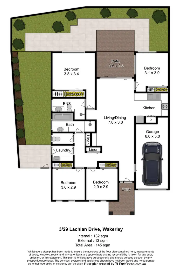 Floorplan of Homely townhouse listing, 3/29 Lachlan Drive, Wakerley QLD 4154
