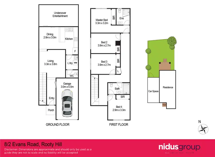 Floorplan of Homely townhouse listing, 8/2 Evans Road, Rooty Hill NSW 2766