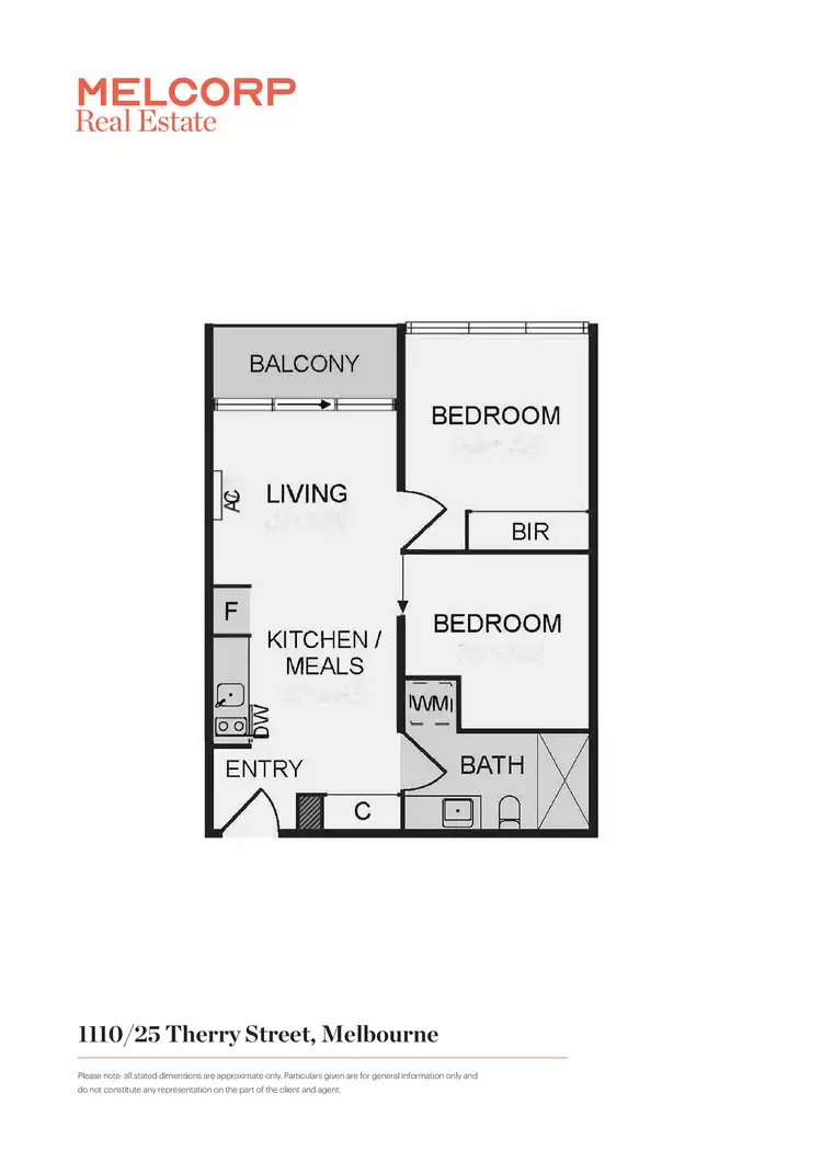 Floorplan of Homely apartment listing, 1310/25 Therry Street, Melbourne VIC 3000