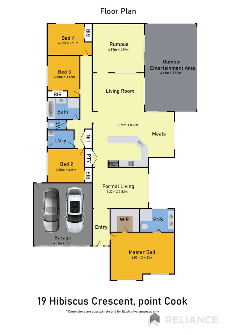 Floorplan of Homely house listing, 19 Hibiscus Crescent, Point Cook VIC 3030