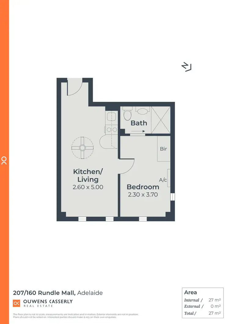 Floorplan of Homely apartment listing, 207/160 Rundle Mall, Adelaide SA 5000