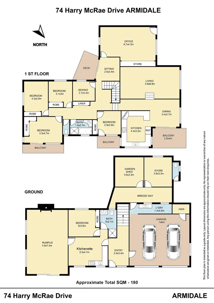 Floorplan of Homely house listing, 74 Harry Mcrae Drive, Armidale NSW 2350