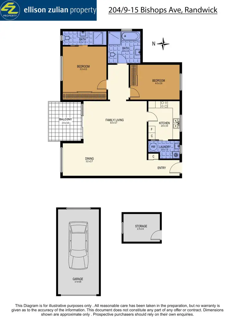 Floorplan of Homely apartment listing, 204/9-15 Bishops Avenue, Randwick NSW 2031