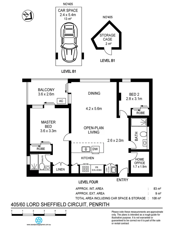 Floorplan of Homely apartment listing, 405/60 Lord Sheffield Circuit, Penrith NSW 2750