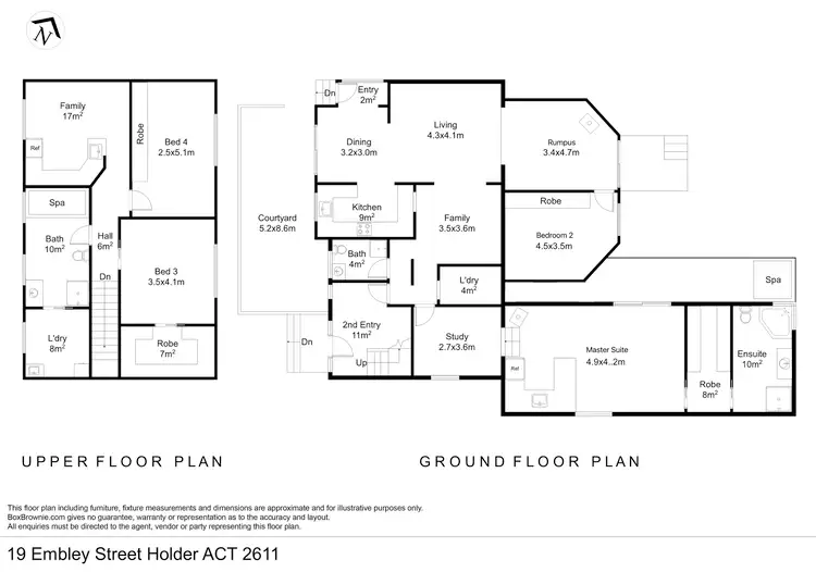 Floorplan of Homely house listing, 19 Embley Street, Holder ACT 2611