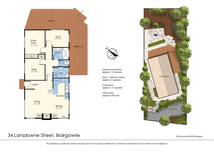 Floorplan of Homely house listing, 34 Lansdowne Street, Blairgowrie VIC 3942