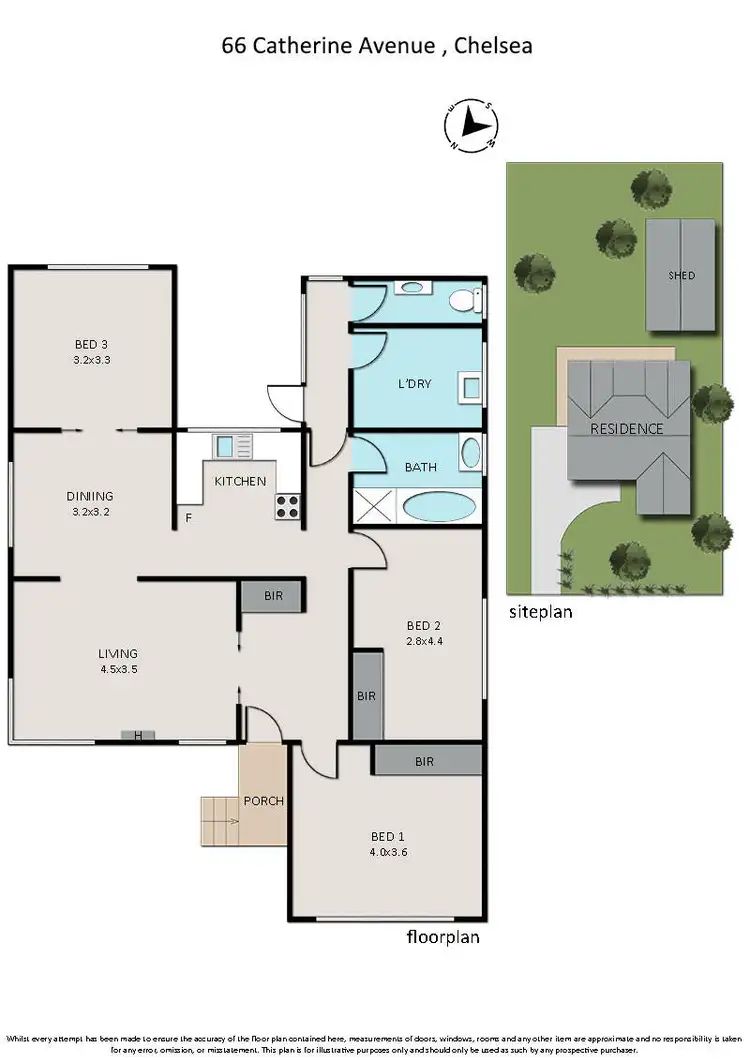 Floorplan of Homely house listing, 66 Catherine Avenue, Chelsea VIC 3196