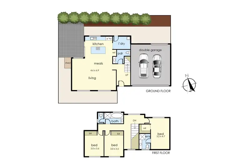 Floorplan of Homely house listing, 4 Diba Rise, Narre Warren VIC 3805