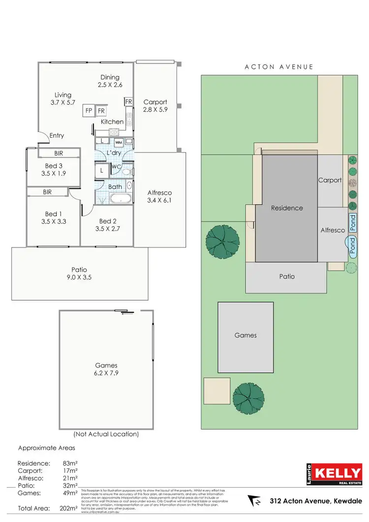 Floorplan of Homely house listing, 312 Acton Avenue, Kewdale WA 6105