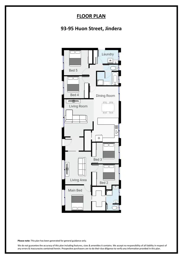 Floorplan of Homely house listing, 93-95 Huon Street, Jindera NSW 2642