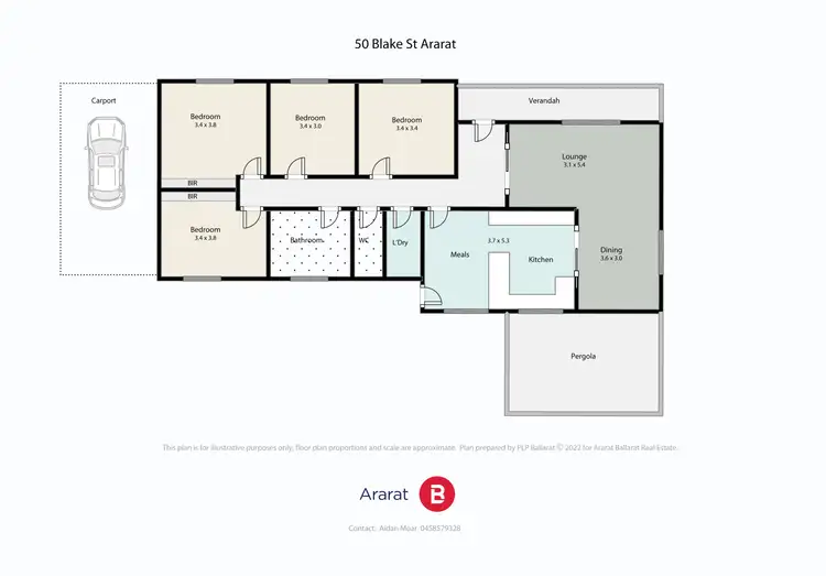 Floorplan of Homely house listing, 50 Blake Street, Ararat VIC 3377
