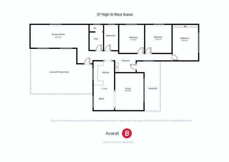 Floorplan of Homely house listing, 37 High Street West, Ararat VIC 3377