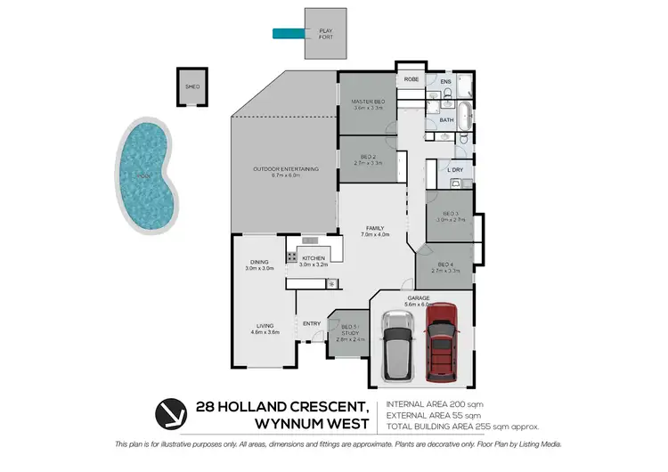 Floorplan of Homely house listing, 28 Holland Crescent, Wynnum West QLD 4178