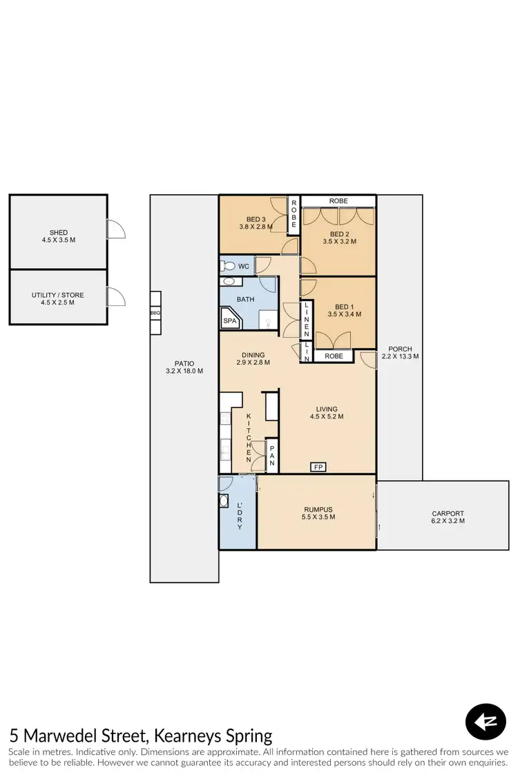 Floorplan of Homely house listing, 5 Marwedel Street, Kearneys Spring QLD 4350