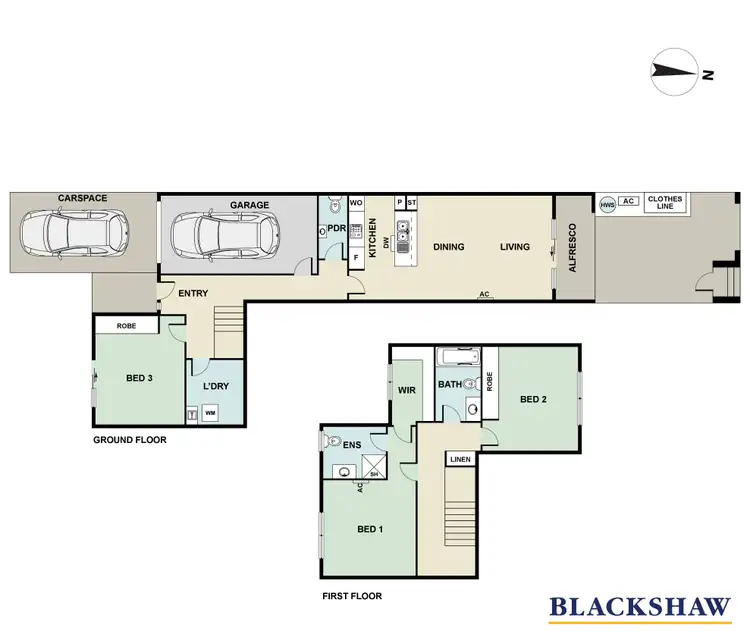 Floorplan of Homely townhouse listing, 74 Tredwell Street, Strathnairn ACT 2615