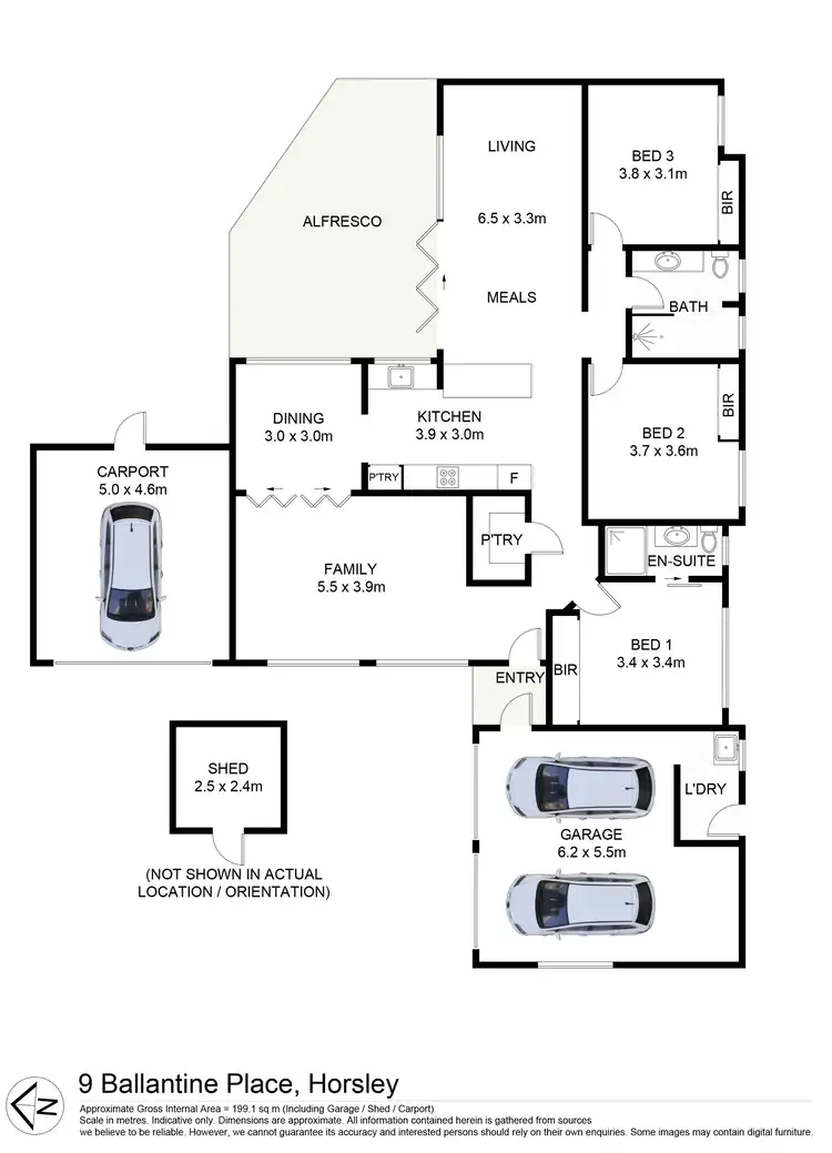 Floorplan of Homely house listing, 9 Ballantine Place, Horsley NSW 2530