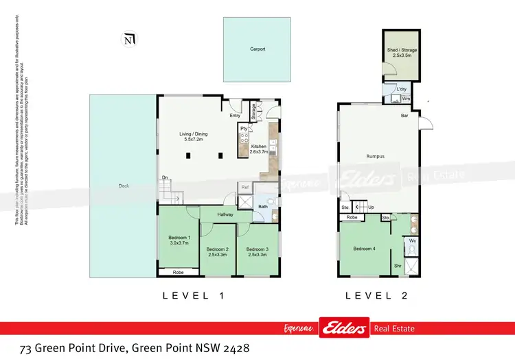 Floorplan of Homely house listing, 73 Green Point Drive, Green Point NSW 2428