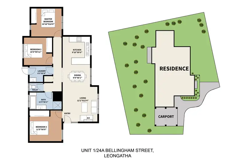 Floorplan of Homely unit listing, 1/24A Bellingham Street, Leongatha VIC 3953