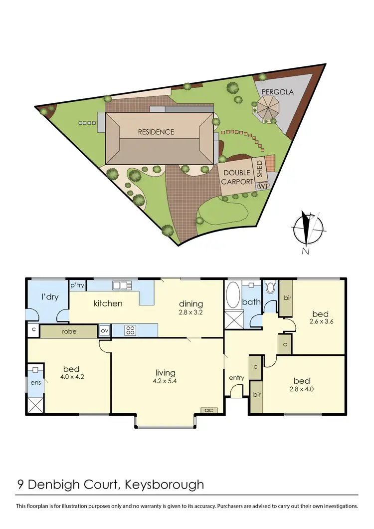 Floorplan of Homely house listing, 9 Denbigh Court, Keysborough VIC 3173