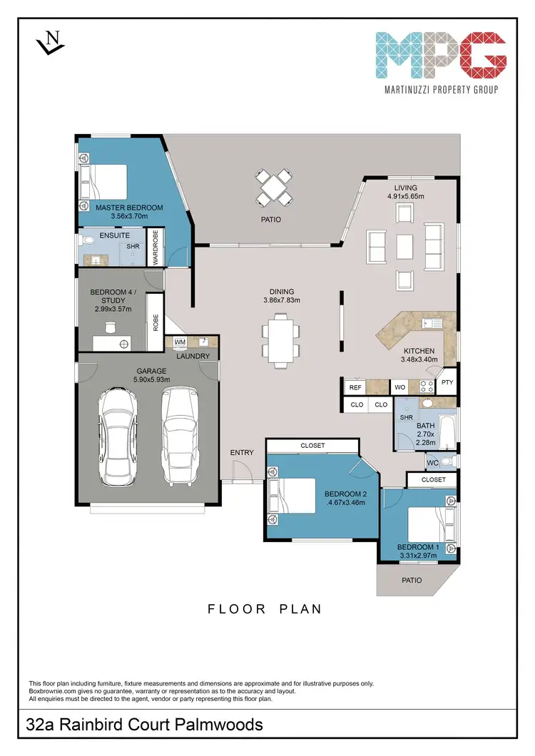 Floorplan of Homely house listing, 32a Rainbird Court, Palmwoods QLD 4555