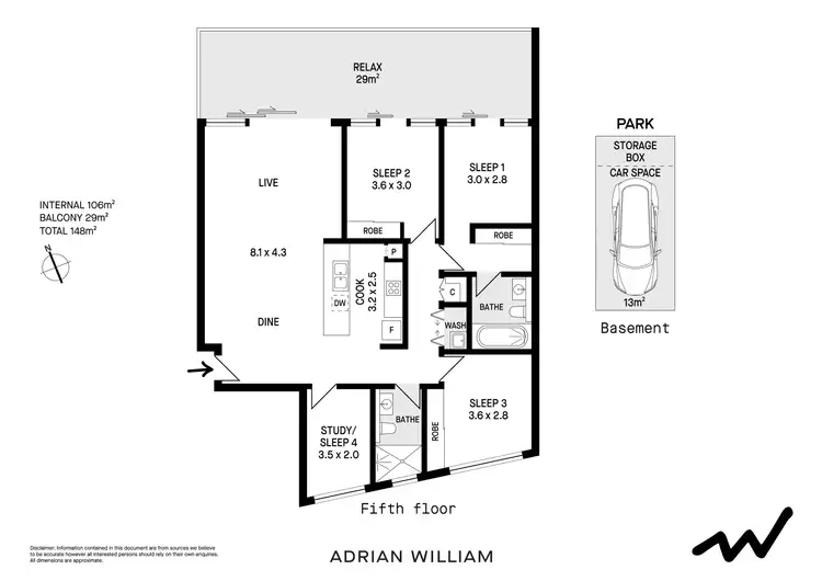 Floorplan of Homely apartment listing, 501/118 Old Canterbury Road, Lewisham NSW 2049