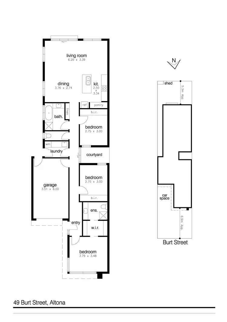 Floorplan of Homely unit listing, 49 Burt Street, Altona VIC 3018