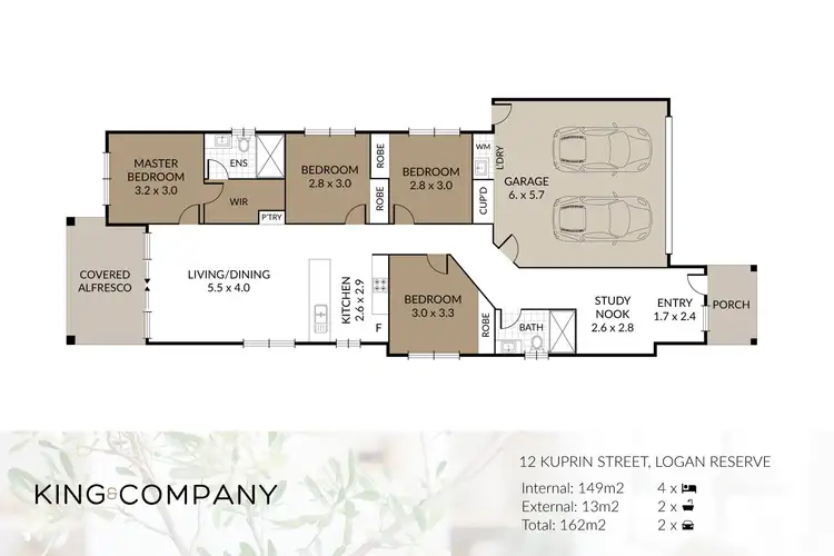 Floorplan of Homely house listing, 12 Kuprin Street, Logan Reserve QLD 4133