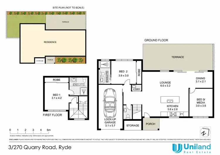 Floorplan of Homely townhouse listing, 3/270 Quarry Road, Ryde NSW 2112