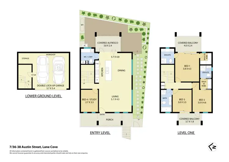 Floorplan of Homely townhouse listing, 7/36-38 Austin Street, Lane Cove NSW 2066