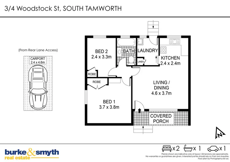 Floorplan of Homely unit listing, 3/4 Woodstock Street, Tamworth NSW 2340