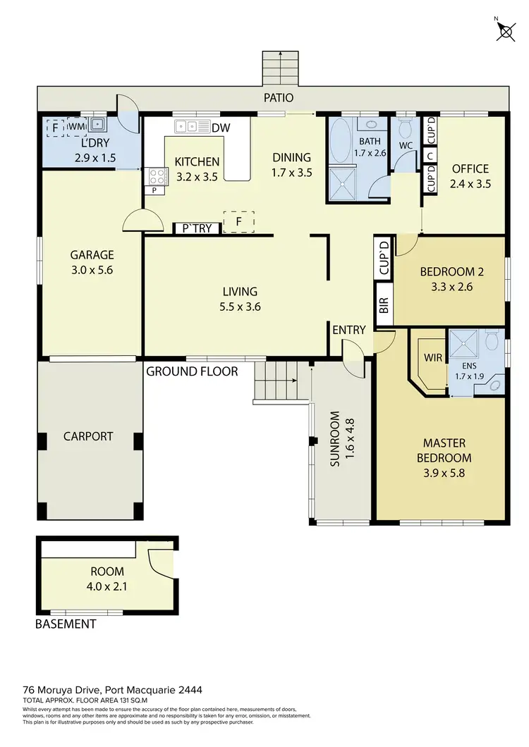 Floorplan of Homely house listing, 76 Moruya Drive, Port Macquarie NSW 2444
