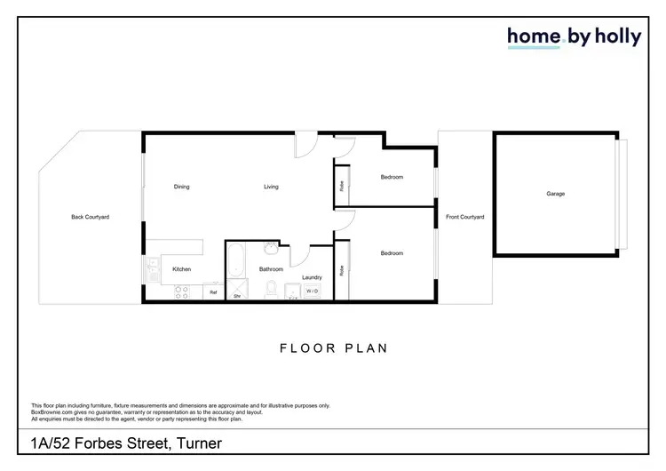Floorplan of Homely apartment listing, 1a/52 Forbes Street, Turner ACT 2612