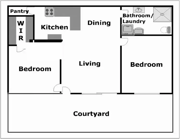 Floorplan of Homely unit listing, 4/54 Percy Street, West End QLD 4810