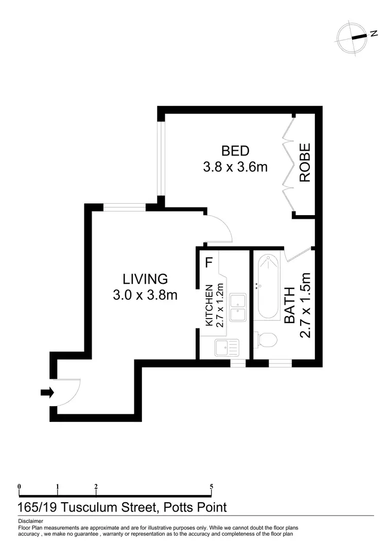 Floorplan of Homely unit listing, 165/19 Tusculum Street, Potts Point NSW 2011