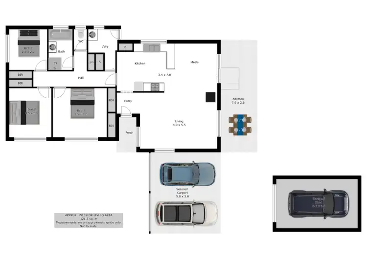 Floorplan of Homely house listing, 1 Borthwick Court, Wodonga VIC 3690