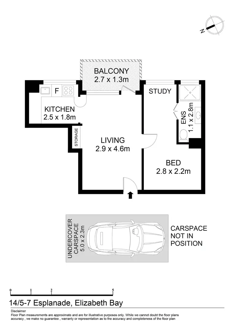 Floorplan of Homely apartment listing, 14/5-7 Esplanade, Elizabeth Bay NSW 2011