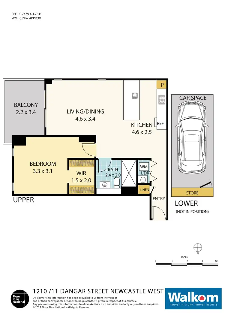 Floorplan of Homely apartment listing, 1210/11 Dangar Street, Wickham NSW 2293