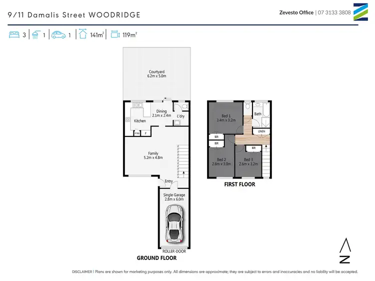 Floorplan of Homely unit listing, 9/11 Damalis Street, Woodridge QLD 4114